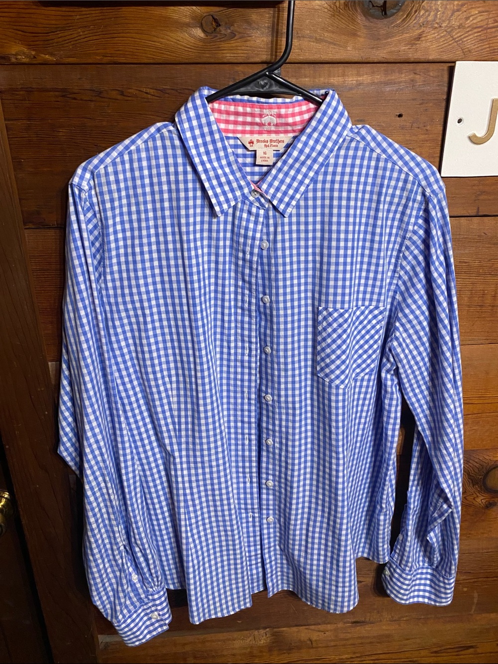 Brooks Brothers Blue and White Gingham Shirt